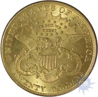 Gold 20 Dollars of united states of America.