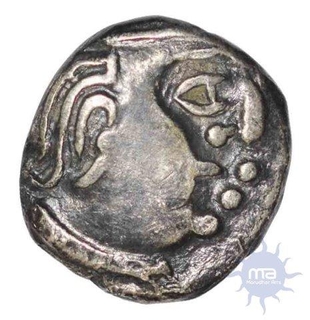 Silver Drachma of Kalachuris of Mahismati of Krishnaraj. 