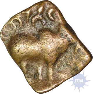 Copper Unit of Satavahana Dynasty of Kausikiputra Satakarni.