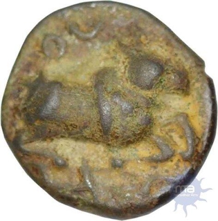 Copper Kasu of Krishnadevaraya of Vijayanagara Empire.