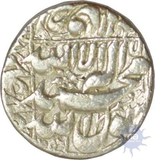 Silver Rupee of Shah jahan of out of flan Mint.