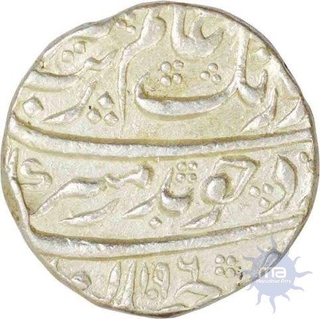 Silver Rupee of Aurangzeb Alamgir of Khambayat  Mint of 1096 AH.