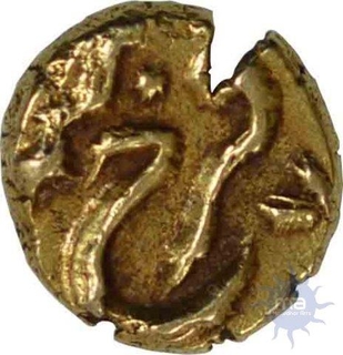 Gold Fanam of Farrukhsiyar of Sira Mint.