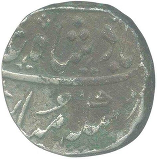 Silver Rupee of Anand Rao of Baroda of  Ahamadabad in the name of Shah Alam II.