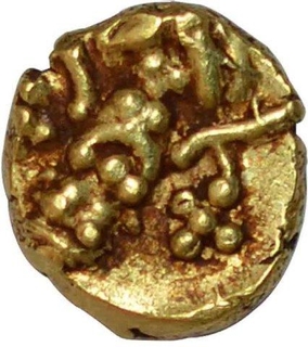 Gold Fanam of Mysore of Kanthirava Narasaraja Wodeyar I.