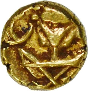 Gold Fanam of Mysore of  Kantirava Narasaraja Wodeyar.