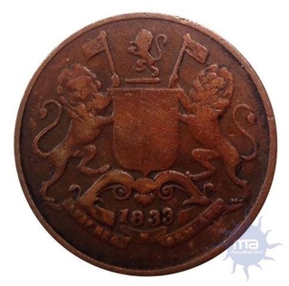 Copper one fourth anna of Bombay Presidency.