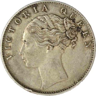 Silver Rupee of Victoria Queen of Calcutta Mint of 1840.