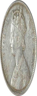 Silver Rupee of Victoria Queen of Bombay Mint of 1862.