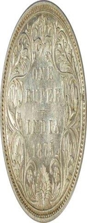 Silver Rupee of Victoria Queen of Bombay Mint of 1875.