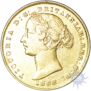 Gold One Sovereign of Australia of Queen Victoria of Sydney mint.