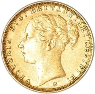 Gold Sovereign of Sydney Mint Of Victoria Queen of the year 1885.