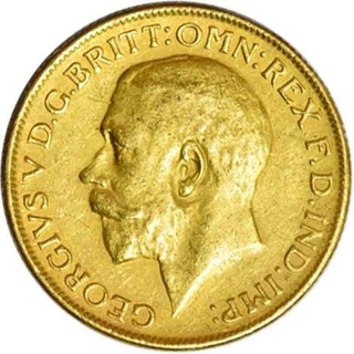 Gold Sovereign of United Kingdom of georgivs V.