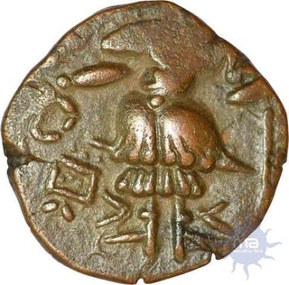 Copper Drachma Coin of Torman King of Kashmir of Huns Dynasty.