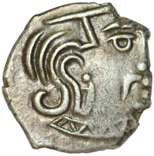 Silver Drachma Coin  of Kumaragupta of Gupta Dynasty.