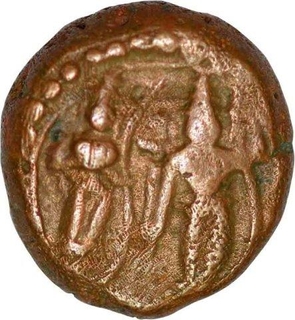 Copper Kasu Coin of Sasivarnadeva of Shivaganga Rajas.