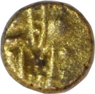 Gold Fanam Coin  of Srirangaraya III  of Vijayanagar Empire.