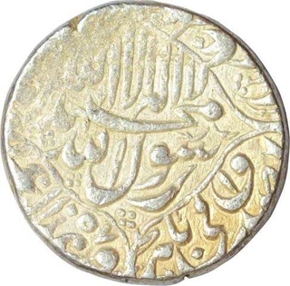 Silver One Rupee Coin of Shah jahan of Surat mint.