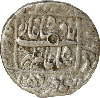 Silver One Rupee Coin of Aurangazeb Alamgir of Akabarabad mint.