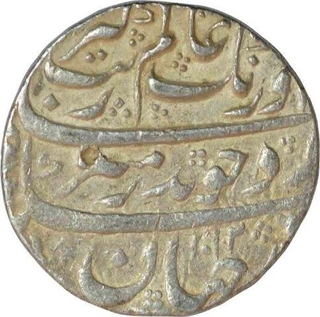 Silver one Rupee Coin of Aurangzeb Alamgir of Kambayat.