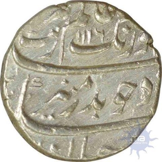 Silver One Rupee Coin of Aurangazeb Alamgir of Surat Mint.