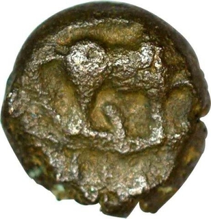 Copper Half Kasu Coin  of Raja Ram of Gingee Marathas.