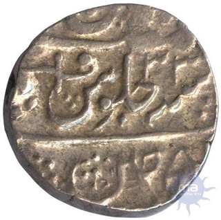 Silver One Rupee Coin of Daulat rao of Ujjain Mint of Gwalior State.