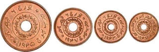 Copper Adhiyo Payalo Dhabu and  Dhinglo Coins of Vijayarajji of Kutch of State.