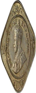 Cupro Nickel Two Annas Coin of King George V of Bombay Mint of 1925.