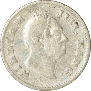 Silver Quarter Rupee Coin of King William IIII of Calcutta Mint of 1835.