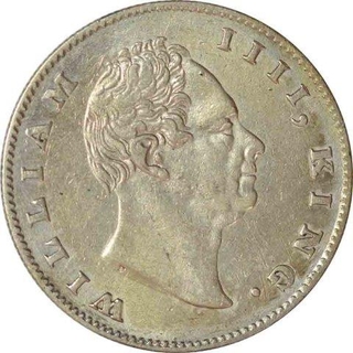 Silver  One Rupee Coin of King William IIII of Calcutta Mint of 1835.