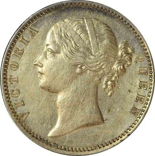 Silver One Rupee Coin  of Victoria Queen of Madras Mint of 1840.