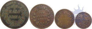 Copper Coins  of East India Company of Calcutta  and Madras and Bombay Mint.