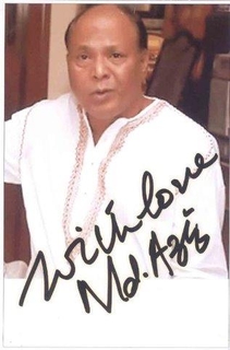 Autograph of Mohammed Aziz of  Indian playback singer.