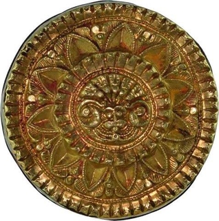 Kumbkonam Stylie Gold Brooch of with Lord Narasimha Swami.