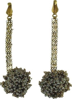 Gold Bugadi or Bangels from Maharashtra Region with Basara pearls.