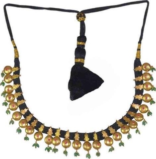 Ruby studdedd gold Mangalsutra or Necklace from Karnataka or Andhra Region.