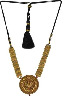 Gold Temple Jewelry Necklace of Lord Balakrishna.