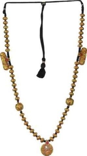 Gold Necklace of Goddess Lakshmi studded with Rubies