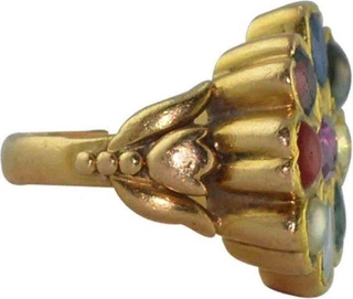 Navaratan Gold Ring with Navaratan Stones.