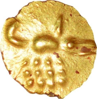 Gold Fanam Coin of Vira Raya of Hosysala Kingdom.