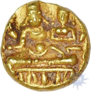 Gold Half  Varaha Coin of Hari Hara II of Vijayanagara Empire.