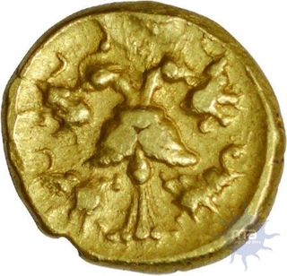 Gold Half Varaha Coin of Achyutaraya of Vijayanagara Empire.