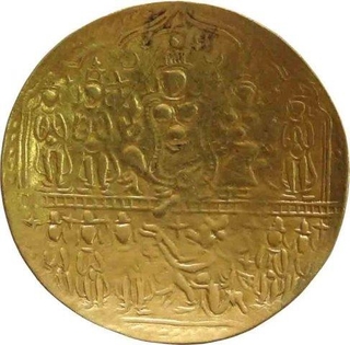 Temple Token Coin of Gold Ram tanka.