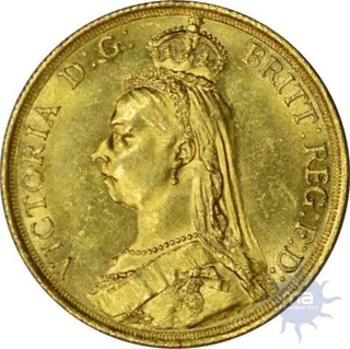 Gold Sovereign Coin of United Kingdom.