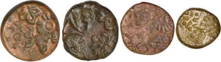 Punch Marked Copper Karshapana Coins of ujjaini region.