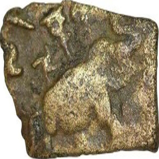 Copper Coin of Satkarni I of Marathawad Region of Satavahana Dynasty.