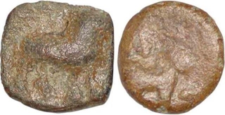 Lead Coin of Satavahana Dynasty of Satkarni I of Vidarbha Region.