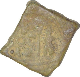 Copper Swastika Coin of Saurashtra of Satavahana Dynasty.