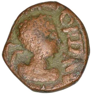 Copper Drachma Coin of Kujula Kadphises of Kushan dynasty.